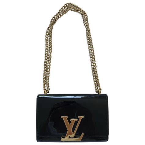 louis vuitton black patent louise clutch bag|authentic black Louis Vuitton handbags.